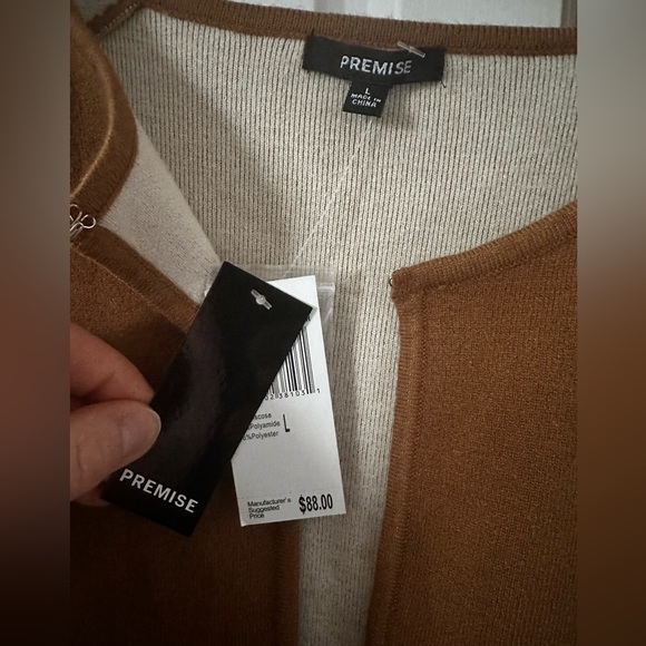 NWT Beautiful Premise Camel Cardigan, Large - Picture 2 of 3